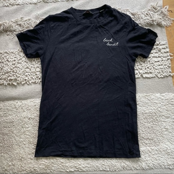 SCOTCH & SODA BLACK EMBROIDERED TEE  - XS - Picture 3 of 9